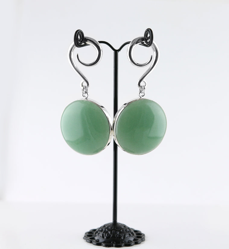 Grand Aventurine Stone Hanging Ear Weights