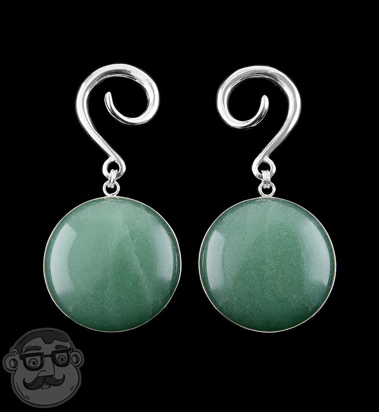 Grand Aventurine Stone Hanging Ear Weights