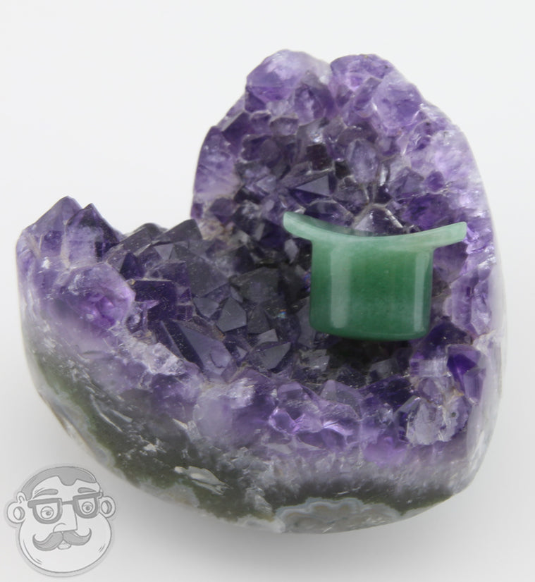 Aventurine Stone Oval Labret Plug