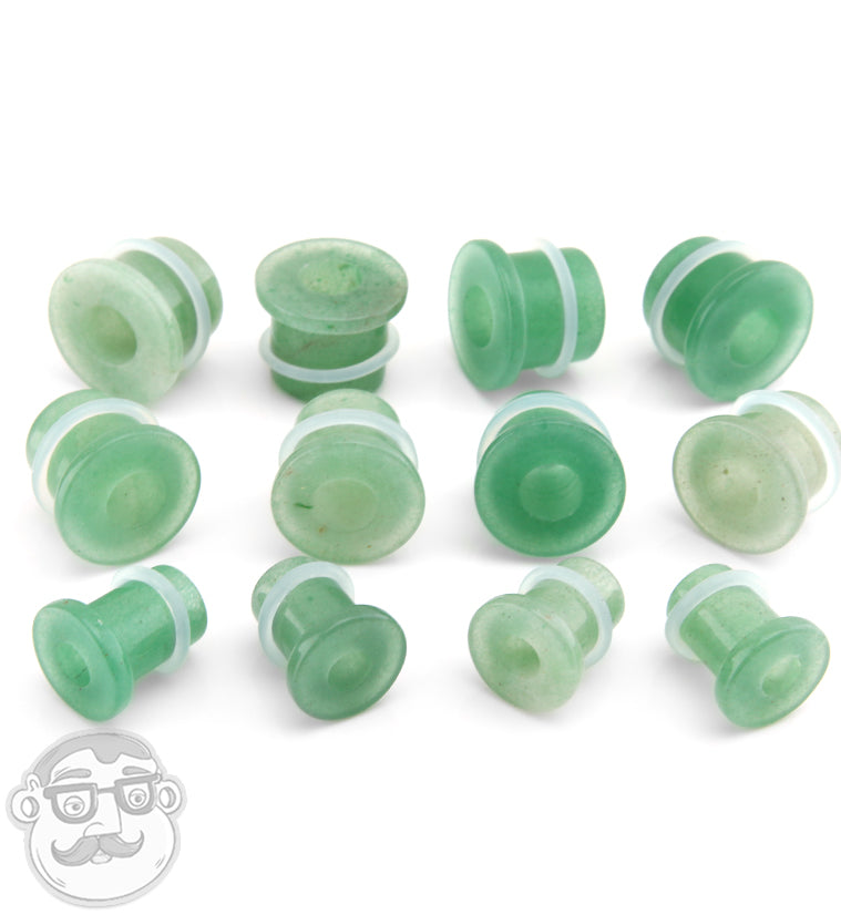 Aventurine Stone Single Flare Tophat Tunnels