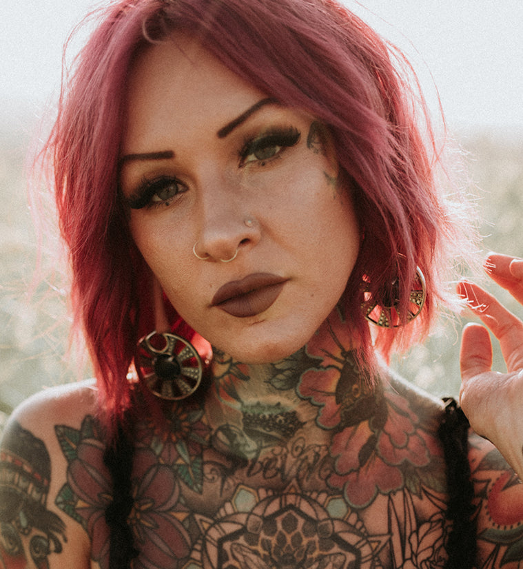 Awry Golden Obsidian Ear Weights