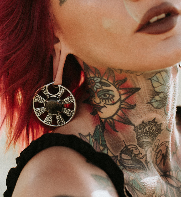 Awry Golden Obsidian Ear Weights