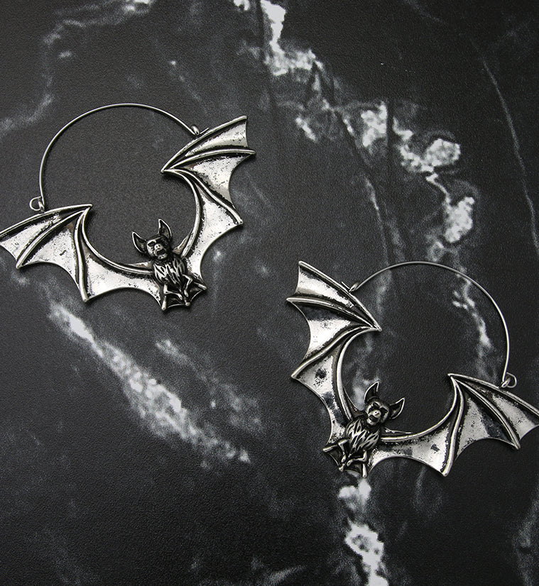 Bat Wings Plug Hoops