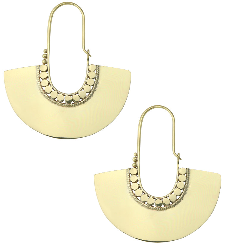 Beaded Arc Brass Hangers / Earrings