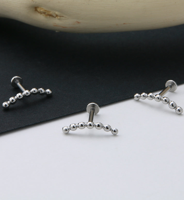 Beaded Arc Labret Post