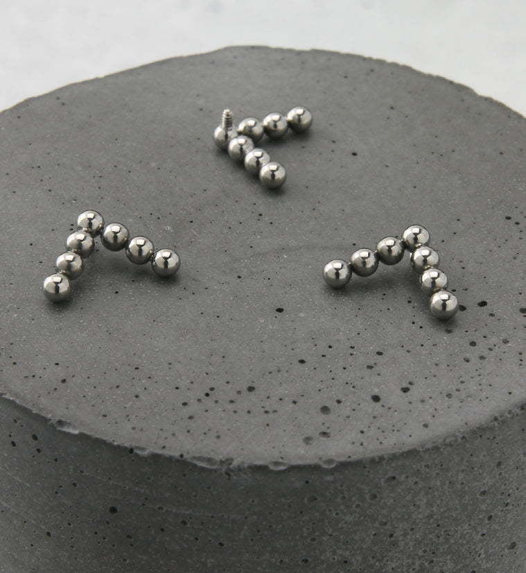 Beaded Arrow Internally Threaded Titanium Top