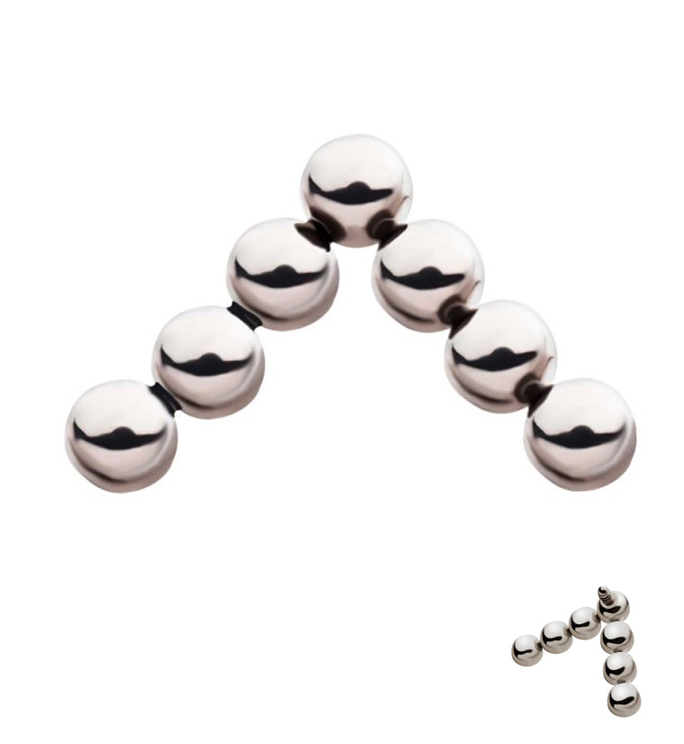 Beaded Arrow Internally Threaded Titanium Top