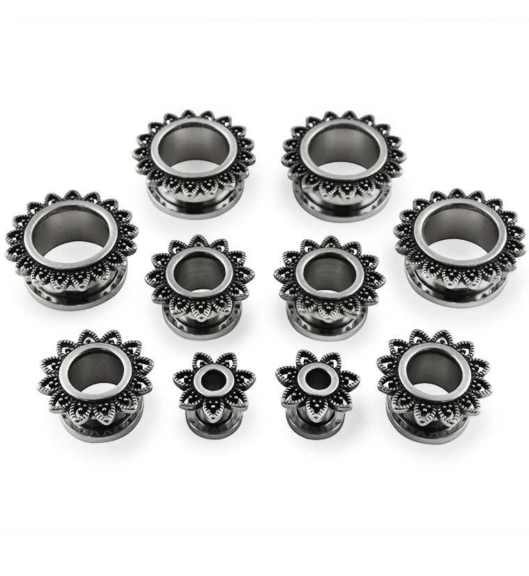 Beaded Floral Stainless Steel Tunnels