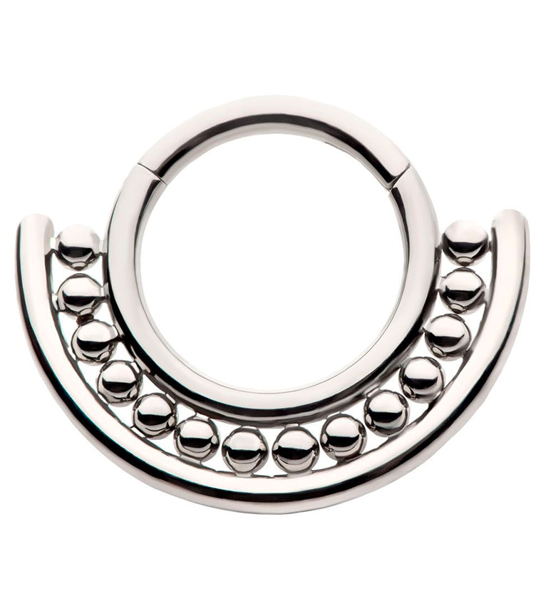 Beaded Groove Titanium Hinged Segment Ring