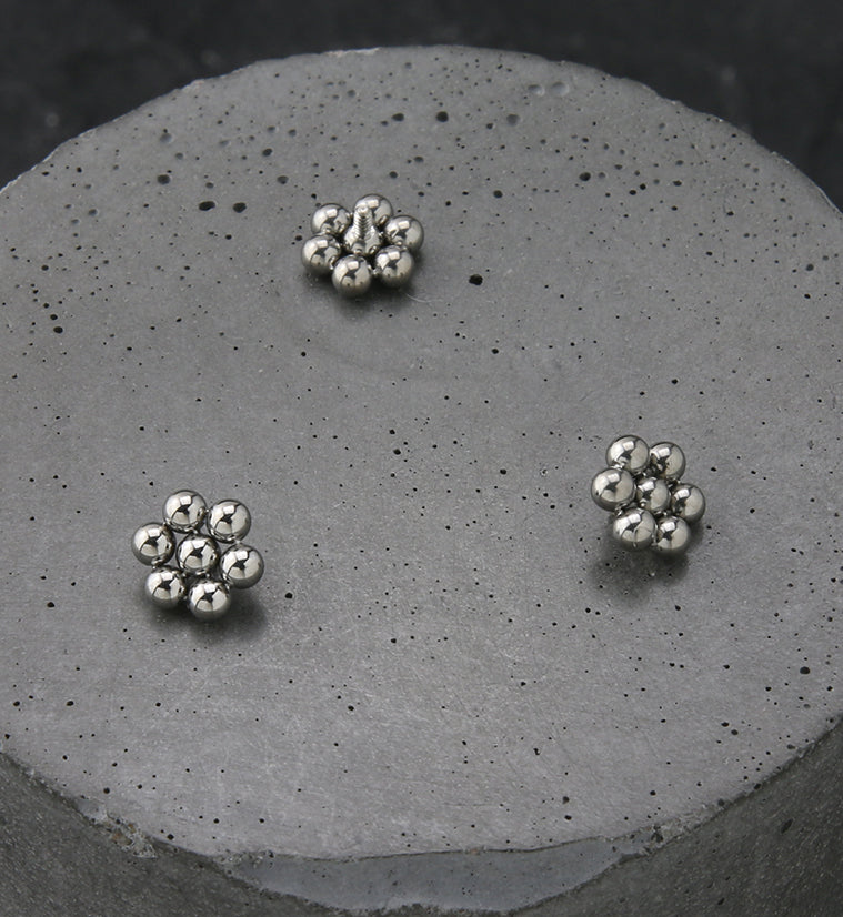 Beaded Hexagon Internally Threaded Titanium Top