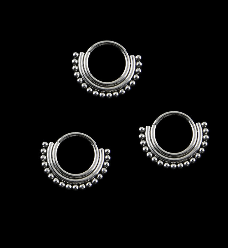 Beaded Row Hinged Segment Ring