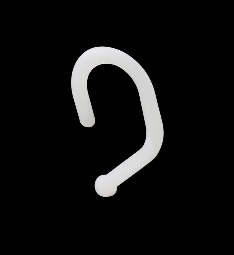 Beige Dome Biopierce Nose Screw Retainer