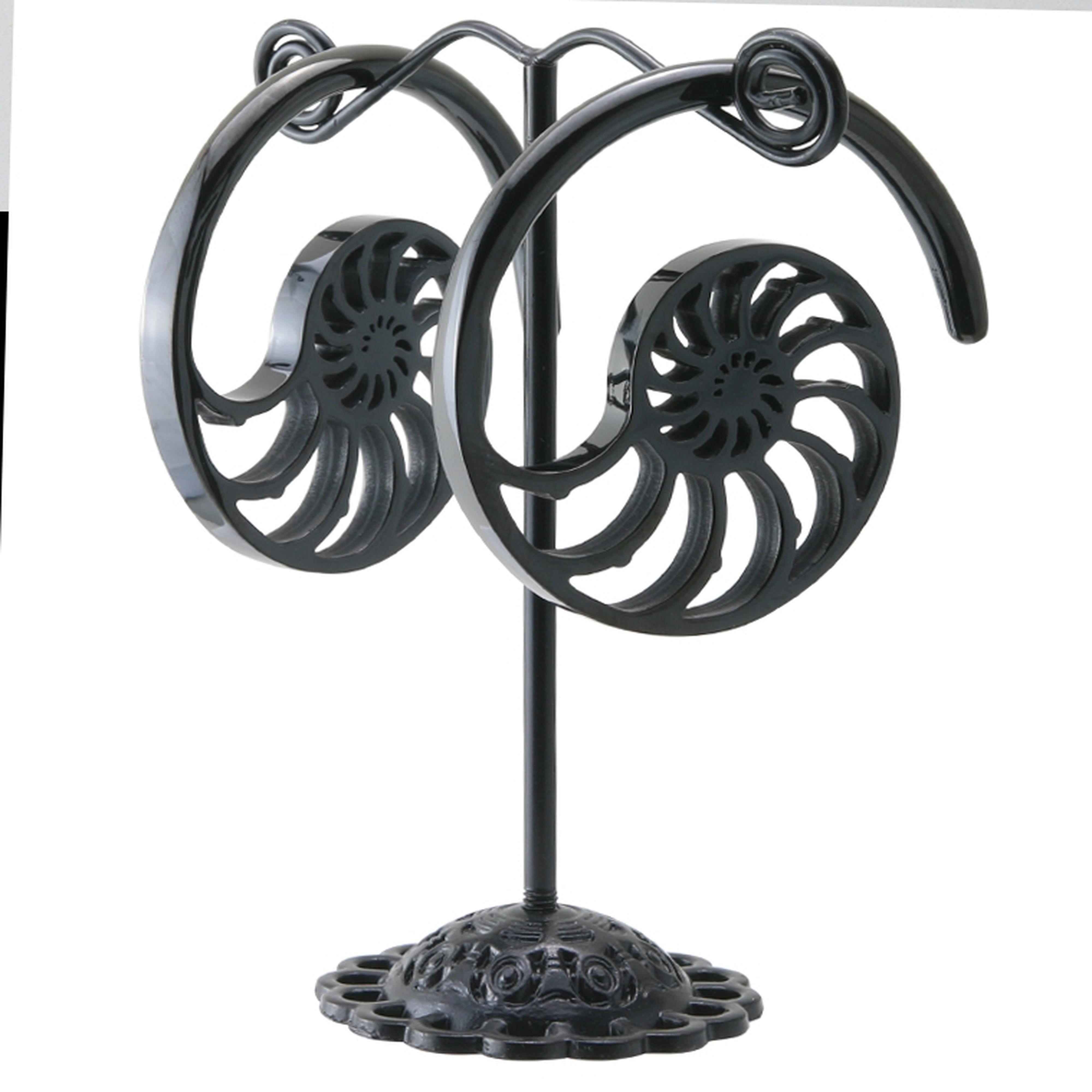 Black PVD Ammonite Ear Weights