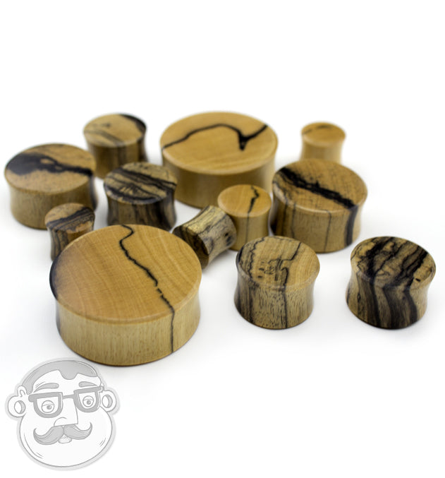 Black & White Ebony Wood Plugs
