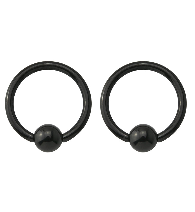 Black Captive Steel Nipple Ring