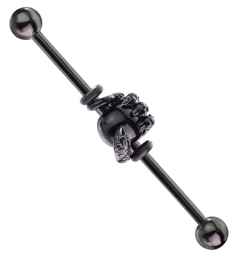 Black PVD Dragon Grip Industrial Barbell