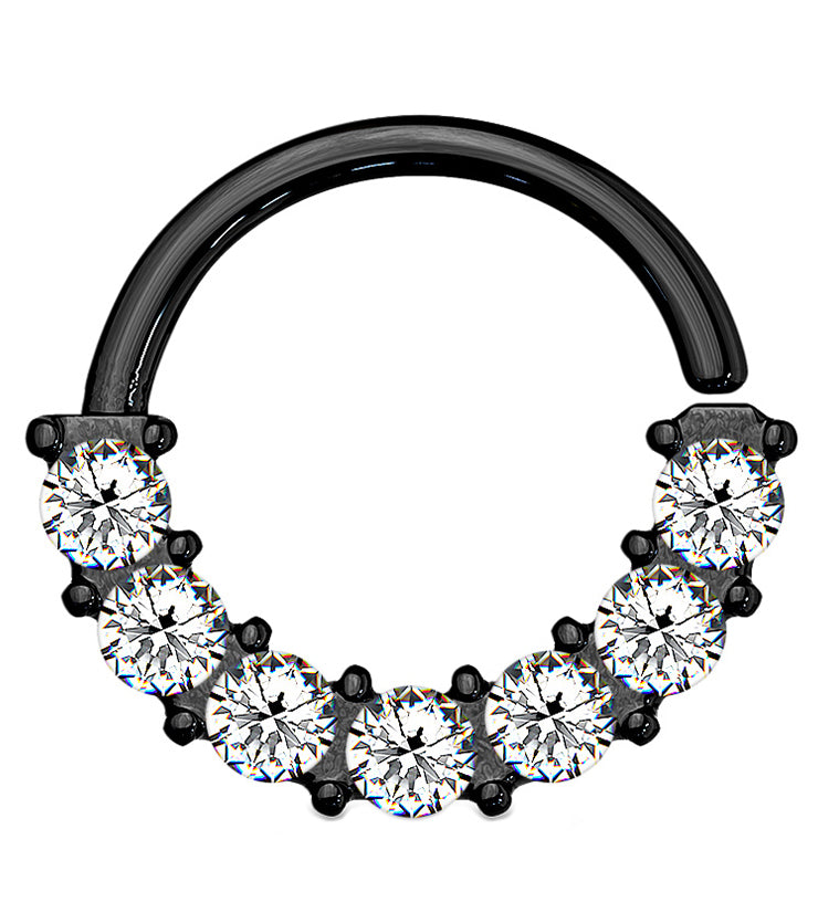 Black PVD CZ Escent Seamless Ring