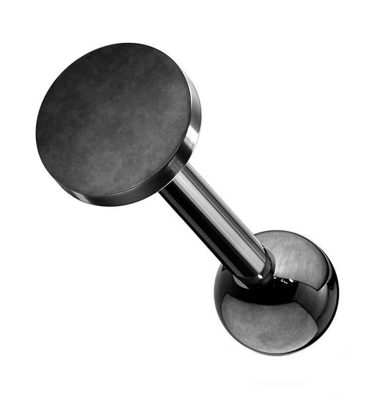 16G Black PVD Disk Cartilage Barbell