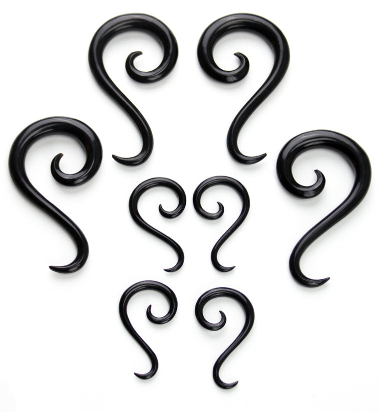Black Horn Tail Spirals
