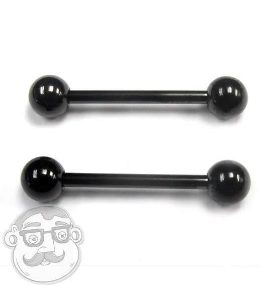 Black Stainless Steel Nipple Ring Bar