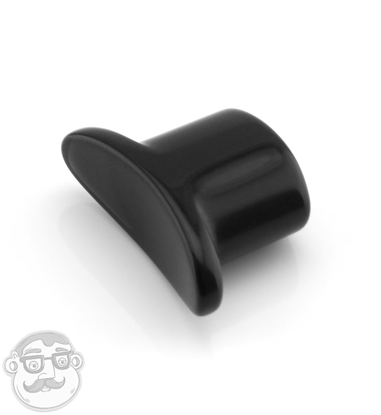 Obsidian Oval Labret Plug