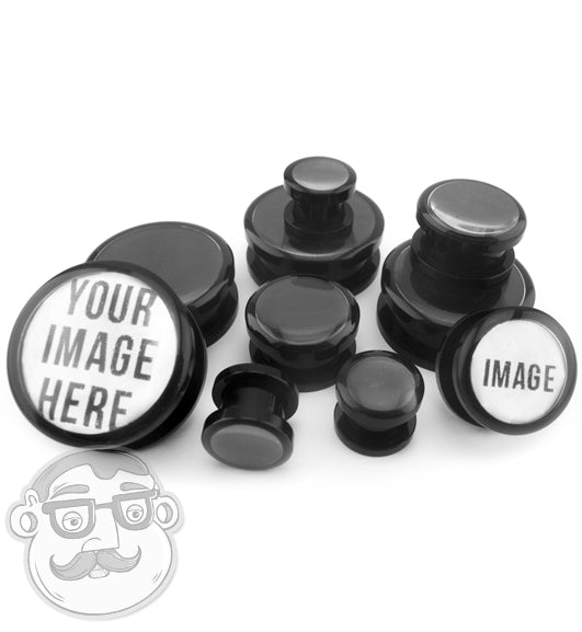 Black Custom Image Plugs