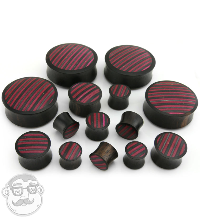 Black & Pink Wood Skateboard Plugs