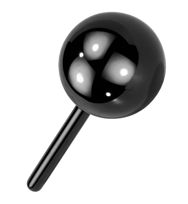 Black PVD Ball Titanium Threadless Top