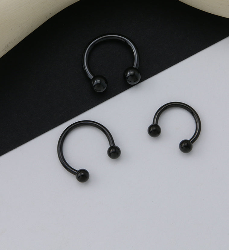 Black PVD Basic Titanium Circular Barbell