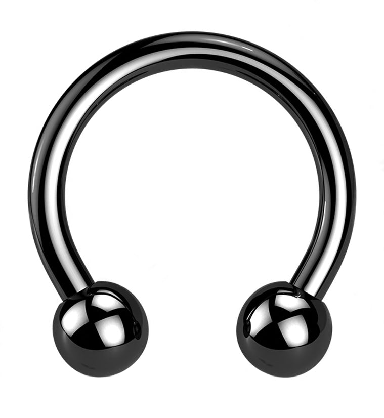 Black PVD Basic Titanium Circular Barbell