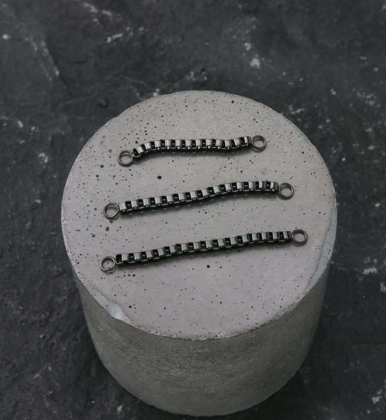 Black PVD Box Stainless Steel Connector Chain