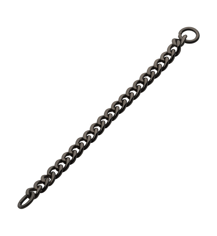 Black PVD Curb Titanium Connector Chain