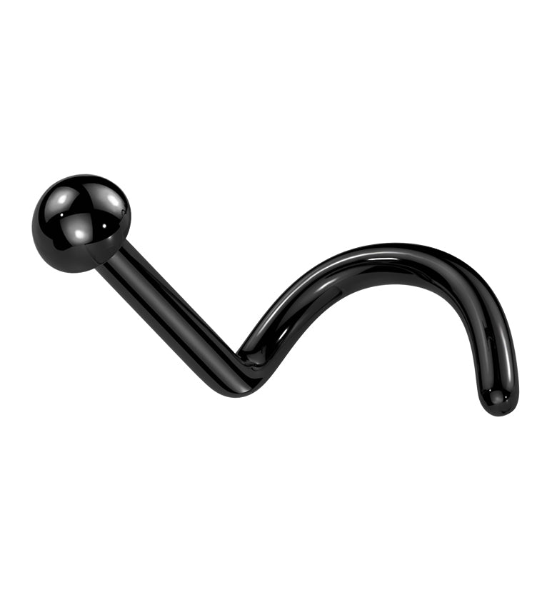 Black PVD Dome Titanium Nose Screw