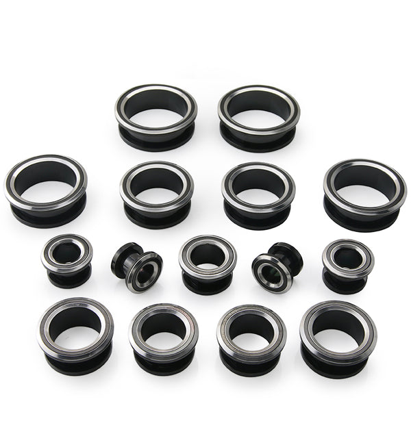 Black PVD Dual Tone Stainless Steel Screw Back Tunnels