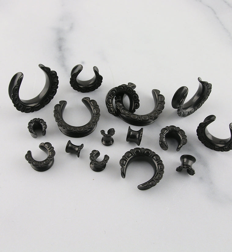 Black PVD Petal Saddles