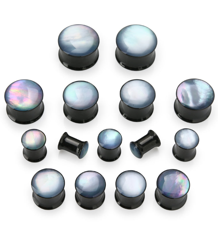 Black PVD Prism Stainless Steel Double Flare Tunnel Plugs