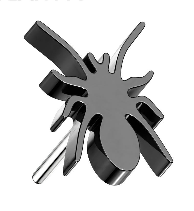 Black PVD Spider Threadless Titanium Top