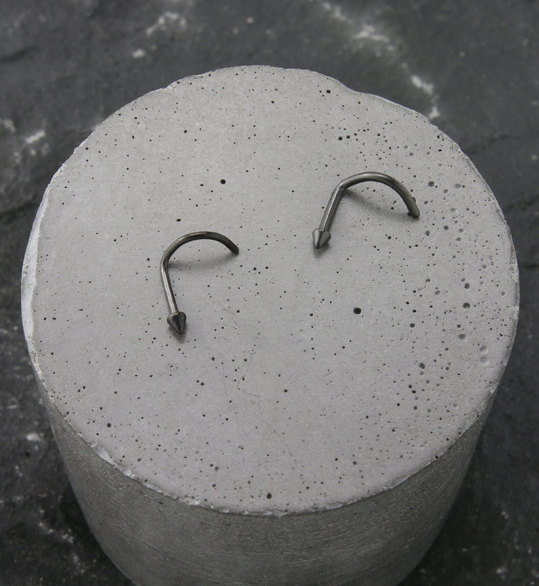 Black PVD Spike Titanium Nose Screw