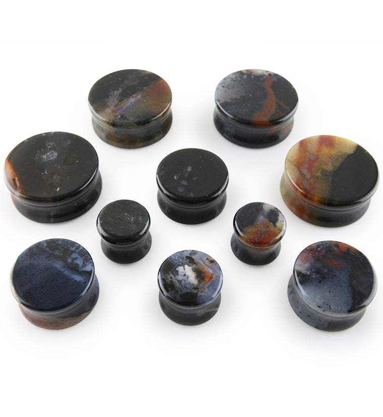 Black & Red Onyx Stone Plugs