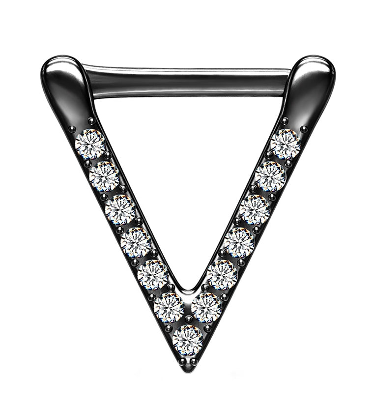 16G Black PVD Veer Septum Clicker