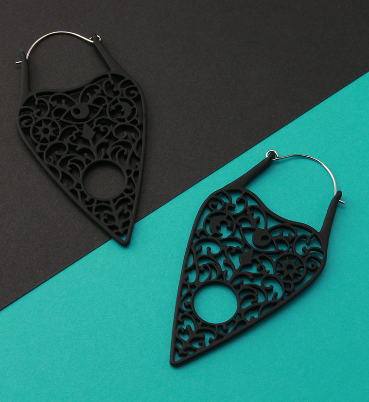 Black Spade Plug Hoops