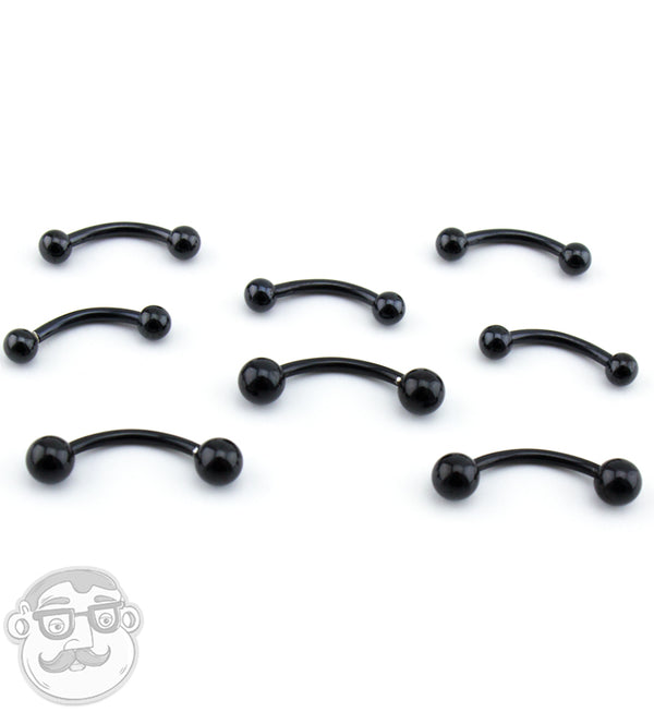 Black PVD Plated Curved Barbell