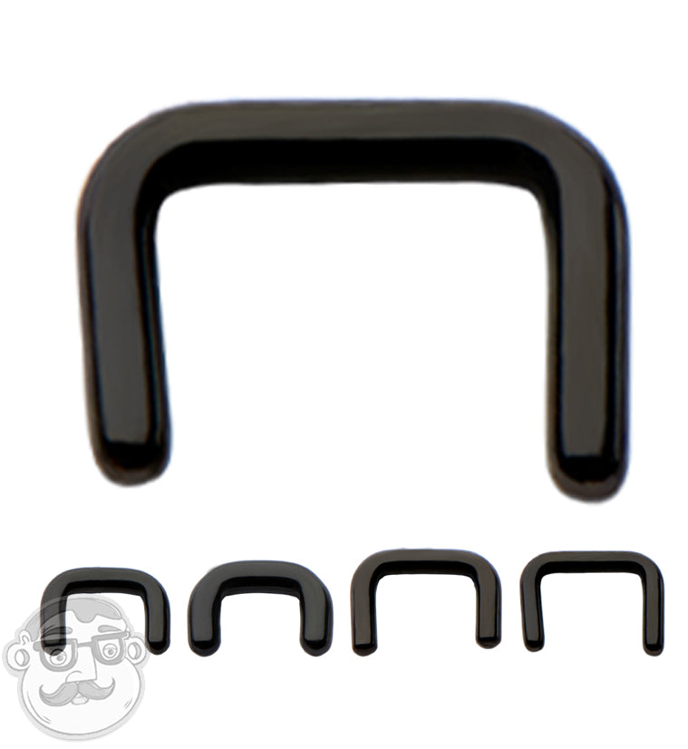 Black PVD Stainless Steel Septum Staple