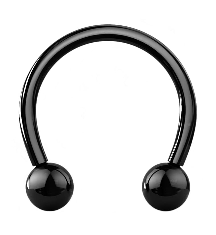 Black PVD Titanium Circular Barbell