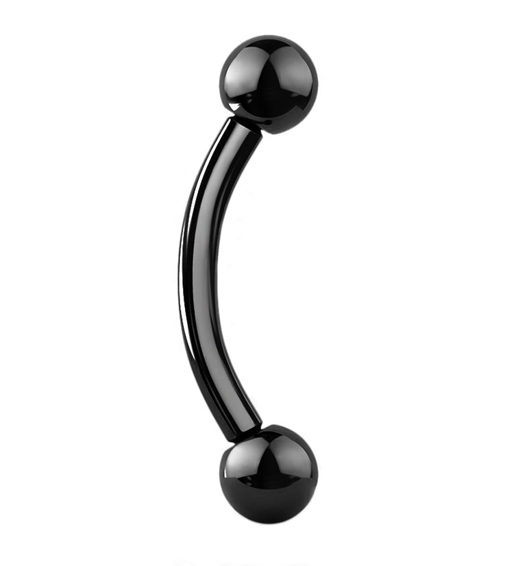 Black PVD Titanium Curved Barbell
