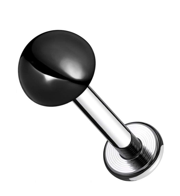 16G Black Dome Top Titanium Labret
