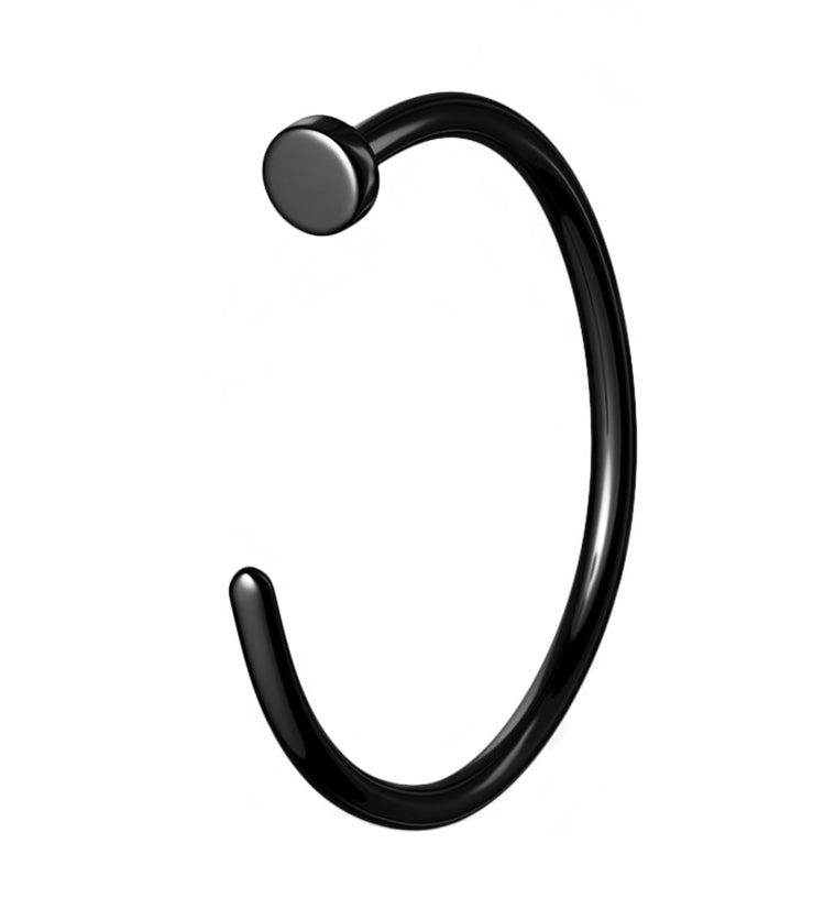 Black PVD Titanium Nose Ring Hoop