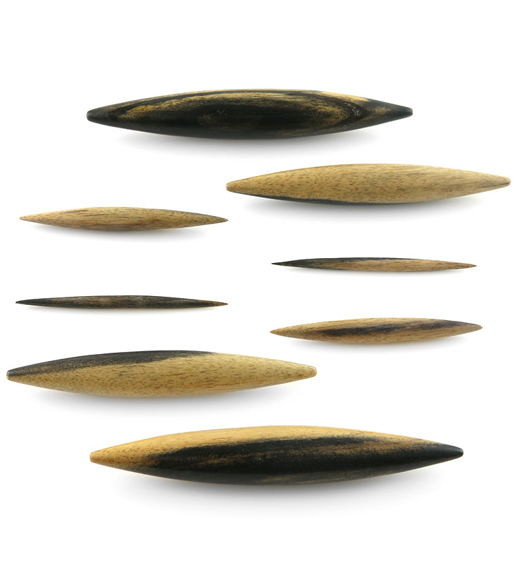 Black & White Ebony Wooden Septum Spike