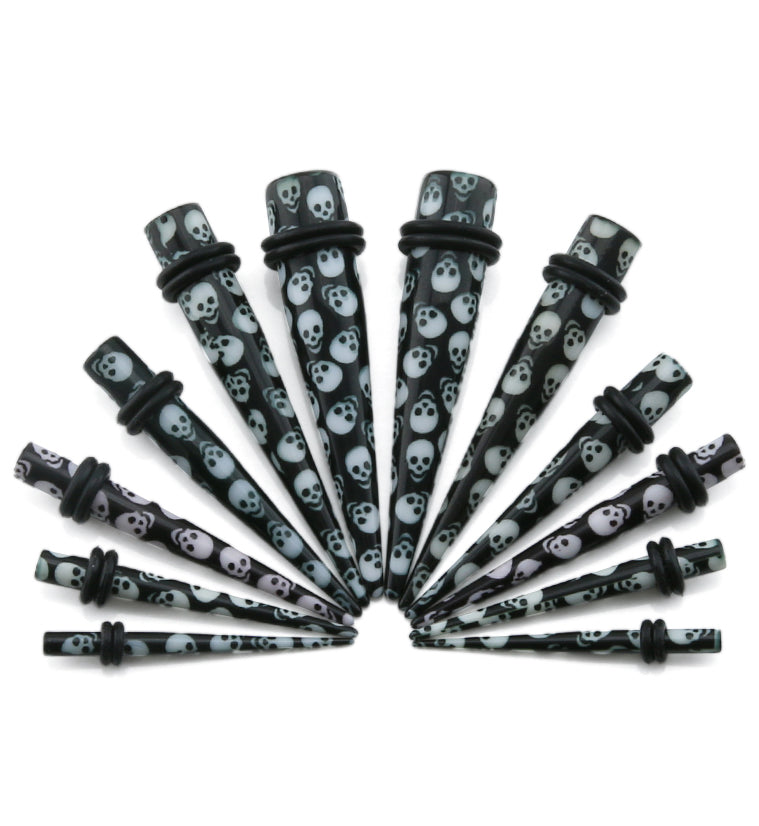 Black & White Skull Tapers