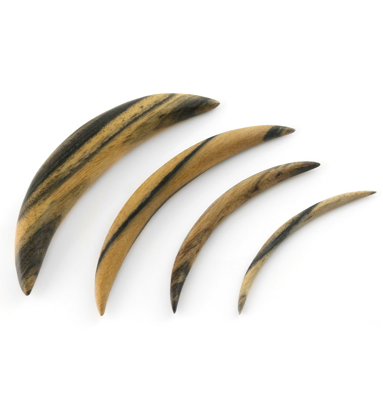 Black & White Ebony Wooden Septum Tusk